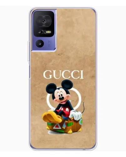 Чохол для TCL 605 з картинкою «Міккі Маус Gucci — крафт»