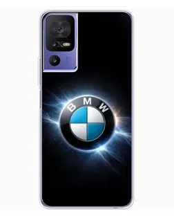 Чехол для TCL 605 с картинкой «BMW — неоновое сияние»