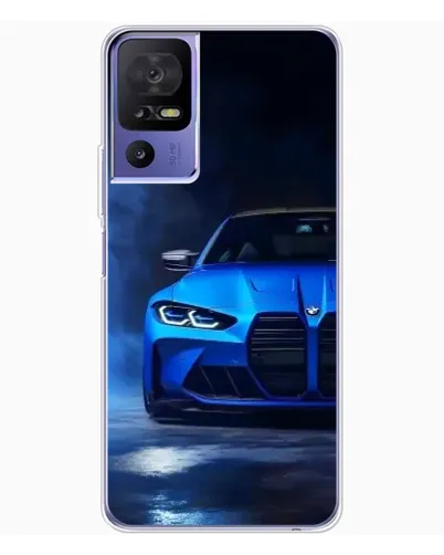 Чехол для TCL 605 с картинкой «Голубая BMW M4»