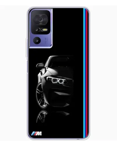 Чехол для TCL 605 с картинкой «Силуэт BMW в темноте»