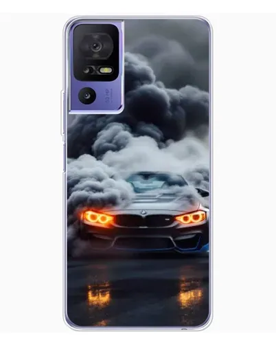 Чехол для TCL 605 с картинкой «BMW в дыму»