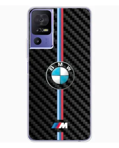 Чехол для TCL 605 с картинкой «Эмблема BMW и карбон»