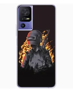 Чохол для TCL 605 з картинкою «PUBG — вогняний силует»