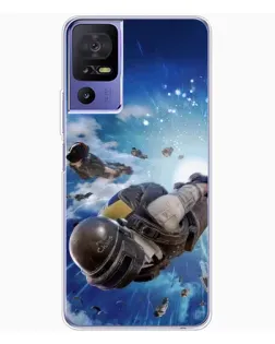 Чохол для TCL 605 з картинкою «Десант PUBG — стрибок»