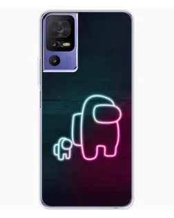 Чохол для TCL 605 з картинкою «Among Us неон-арт»