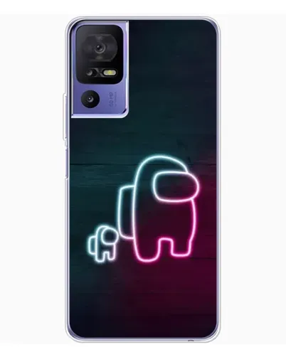 Чохол для TCL 605 з картинкою «Among Us неон-арт»