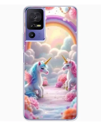 Чехол для TCL 605 с картинкой «Радуга и единороги» Чехол для TCL 605 с картинкой «Радуга и единороги»