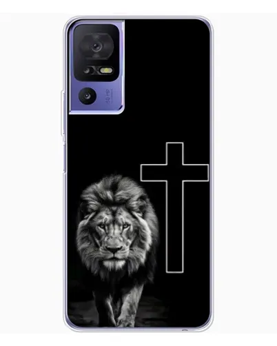 Чохол для TCL 605 з картинкою «Лев та Хрест»