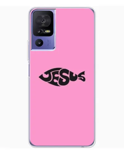 Чохол для TCL 605 з картинкою «Рожевий символ Jesus»