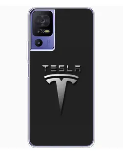 Чохол для TCL 605 з картинкою «Сталевий логотип Tesla»