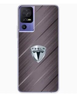 Чохол для TCL 605 з картинкою «Металева текстура Tesla»