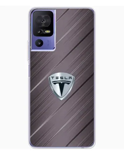Чохол для TCL 605 з картинкою «Металева текстура Tesla»