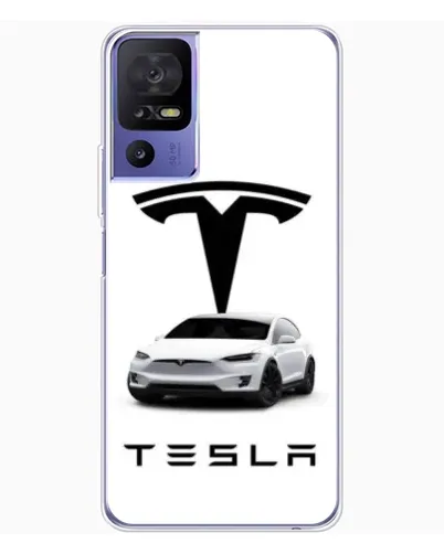 Чохол для TCL 605 з картинкою «Tesla White Style»
