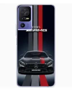 Чехол для TCL 605 с картинкой «Mercedes — белый карбон»