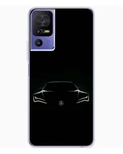Чехол для TCL 605 с картинкой «Mercedes — силуэт авто»