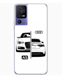 Чохол для TCL 605 з картинкою «Audi — контрастний дизайн» Чохол для TCL 605 з картинкою «Audi — контрастний дизайн»