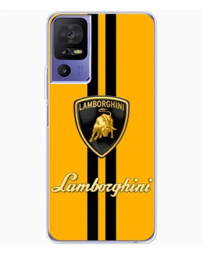 Чехол для TCL 605 с картинкой «Lamborghini Stripe желтый»
