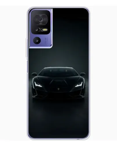 Чехол для TCL 605 с картинкой «Черный Lamborghini Aventador»
