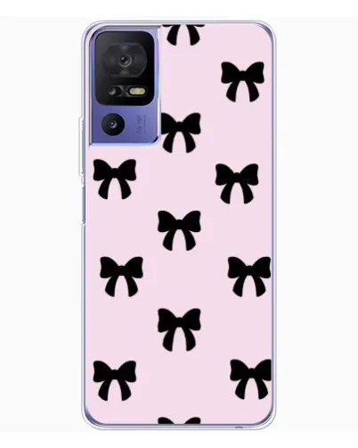 Чохол для TCL 605 з картинкою «Чорні банти Coquette»