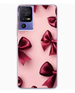 Чохол для TCL 605 з картинкою «Бордовий атлас»