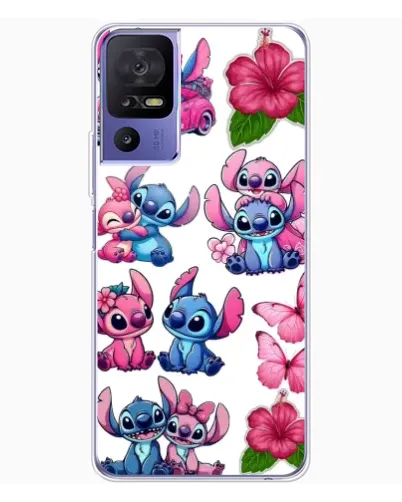 Чехол для TCL 605 с картинкой «Стикеры Stitch и Angel» Чехол для TCL 605 с картинкой «Стикеры Stitch и Angel»