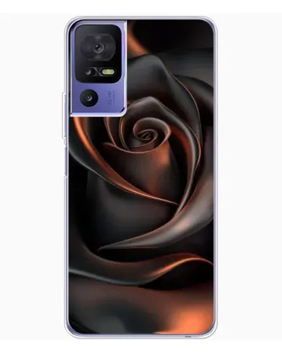 Чохол для TCL 605 з картинкою «Шовкова чорна троянда»