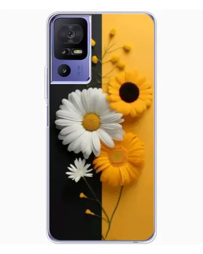 Чохол для TCL 605 з картинкою «Соняшник та ромашка»