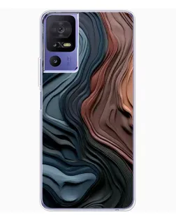 Чехол для TCL 605 с картинкой «Цветные волны каньона»