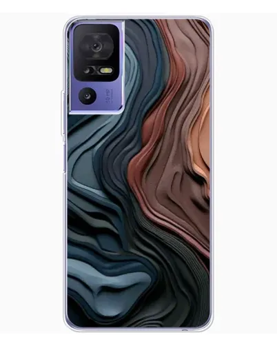 Чехол для TCL 605 с картинкой «Цветные волны каньона»