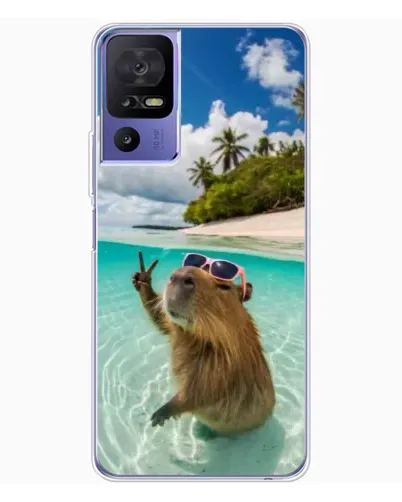 Чохол для TCL 605 з картинкою «Капібара на морі»