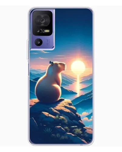 Чохол для TCL 605 з картинкою «Захід сонця з капібарою»