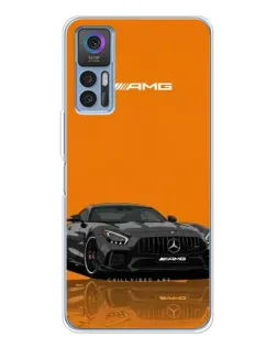 Чехол для TCL K23 5G с картинкой «Оранжевый Mercedes AMG»