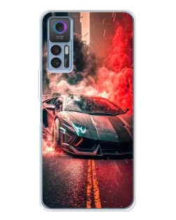 Чохол для TCL K23 5G з картинкою «Lamborghini червоний дим»