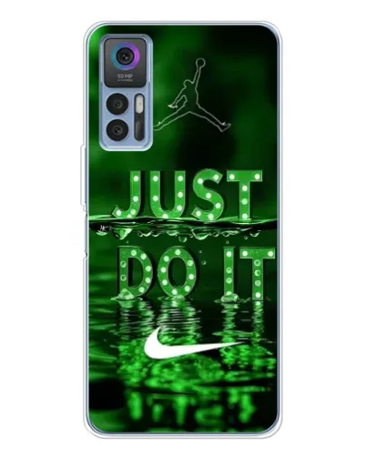 Чехол для TCL K23 с картинкой «Зеленый неоновый Nike»