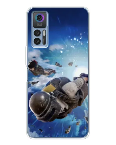 Чехол для TCL K23 с картинкой «Десант PUBG — прыжок»