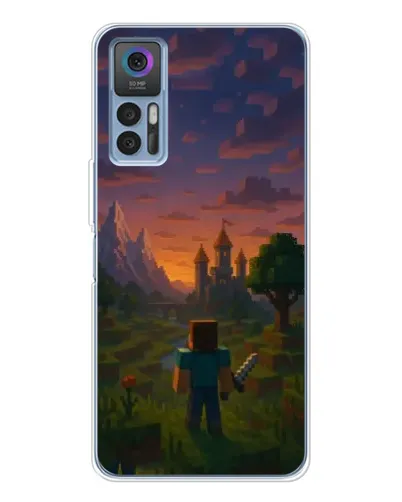 Чехол для TCL K23 с картинкой «Стив у башни»
