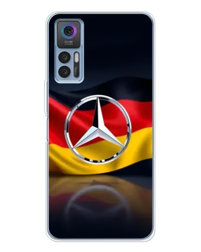Чехол для TCL K23 с картинкой «Mercedes — флаг Германии»