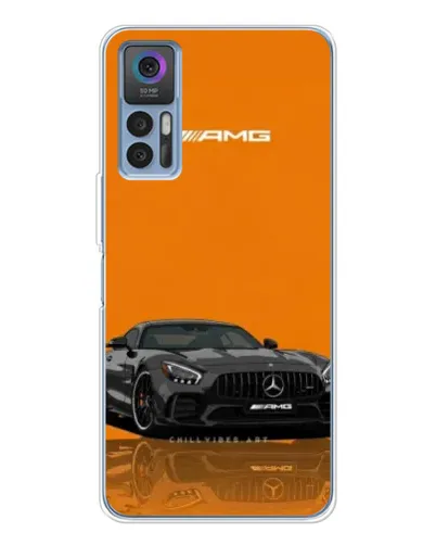 Чехол для TCL K23 с картинкой «Оранжевый Mercedes AMG»
