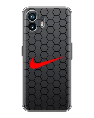 Чехол для TCL K70 с картинкой «Nike — карбоновая сетка»