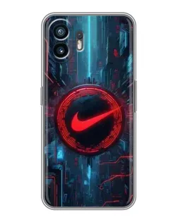 Чехол для TCL K70 с картинкой «Техногенный стиль Nike»