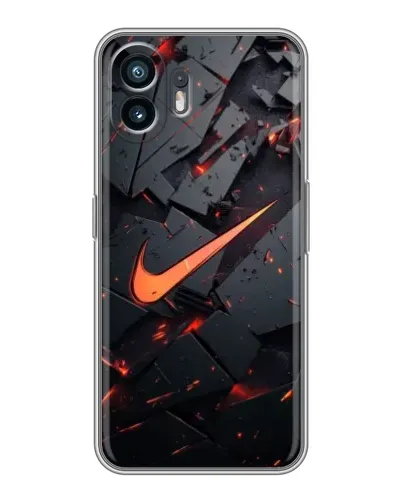 Чехол для TCL K70 с картинкой «Nike — эффект разломов»