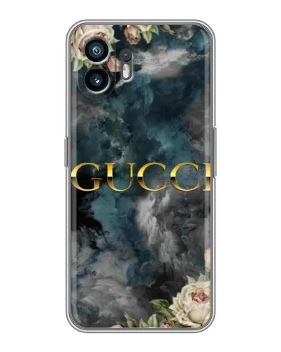 Чехол для TCL K70 с картинкой «Абстрактные цветы Gucci»