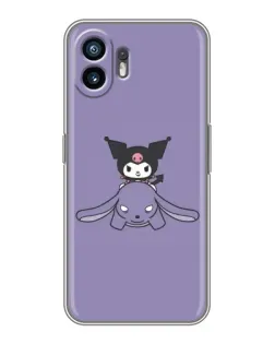 Чехол для TCL K70 с картинкой «Kuromi на лиловом фоне»