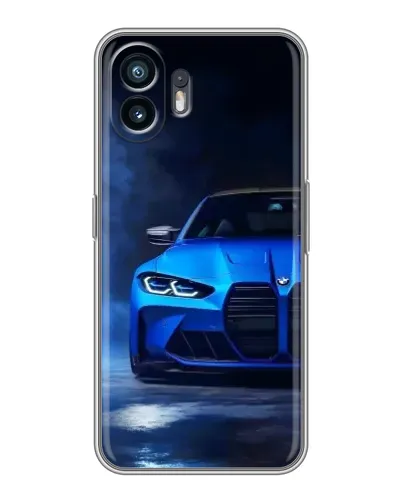 Чехол для TCL K70 с картинкой «Голубая BMW M4»