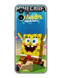 Чохол для TCL K70 з картинкою «Губка Боб Minecraft»