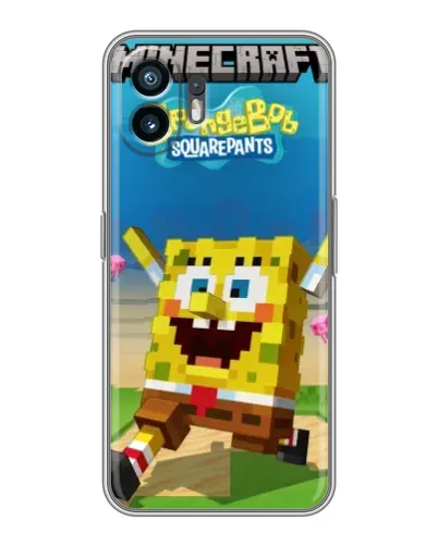 Чохол для TCL K70 з картинкою «Губка Боб Minecraft» Чохол для TCL K70 з картинкою «Губка Боб Minecraft»