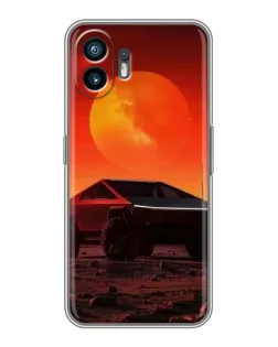 Чехол для TCL K70 с картинкой «Cybertruck на Марсе»