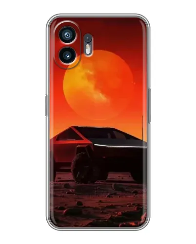 Чехол для TCL K70 с картинкой «Cybertruck на Марсе»