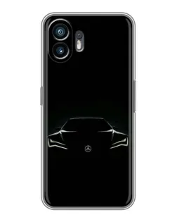Чехол для TCL K70 с картинкой «Mercedes — силуэт авто»