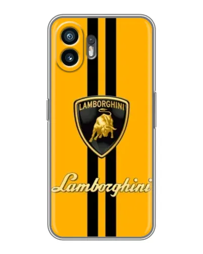 Чехол для TCL K70 с картинкой «Lamborghini Stripe желтый»